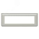 Рамка Mosaic 8 модулей - алюминий Legrand Euro