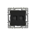 Механизм компьютерной розетки двойной SCTMPC2PLBK RJ45 CAT6 Arlight 045337