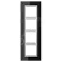 Рамка 4-я для горизонтальной/вертикальной установки Серия- LS plus Материал- стекло Цвет- черный JUNG