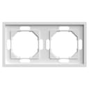 Рамка STEKKER PFR00500201 2местная серия Эмили белый фарфор soft touch 49885