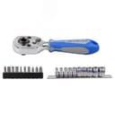 Набор вставок (бит) и головок с трещоткой 1/4", TORX, HEX, PH, 21 предметов