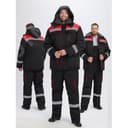 Костюм зимний Титан-Ультра CH (тк.Смесовая,240) п/к, черный/красный 56-58/170-176