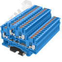 Клемма TP 2-уровневая, сечение 4 мм. кв., синяя