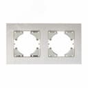 Рамка Ugra 2-местная алюминий, серебро GUSI Electric
