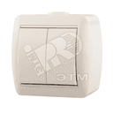 HATA Выключатель двухклавишный белый