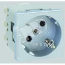 Connect Розетка с заземлением 16А 250В 45х45мм безвинтовые клеммы SC алюминий