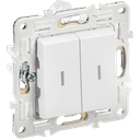 SKANDY Выключатель 2-клавишный проходной с индикацией 10А SK-V10W арктический белый IEK