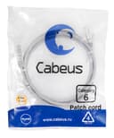 Патч-корд Cabeus PC-UTP-RJ45-Cat.6-1.5m (U/UTP, CAT.6, PVC, 1.5 м, серый) (7273c)
