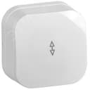 GLORY Выключатель одноклавишный наружный проходной белый IEK