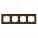 Рамка 4-местная Ugra алюминий, коричневый