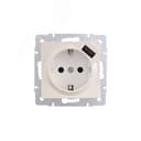 Vesna Розетка с/з+USB раз. жемч бел перл
