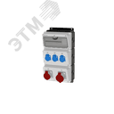 Комбинация розеток , Вход М40, клеммы, 1xCEE32A5p, 1xCEE16A5p, 3xSchuko16A, IP44. 00-00033746 AlpenBox