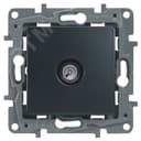 ETIKA Розетка телевизионная TV проходная 15дБ антрацит