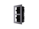 Рамка монтажная на 2 модуля Hikvision DS-KD-ACF2/Plastic, врезная с пластиковым монтажным основанием