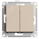ATLASDESIGN 2-клавишный ВЫКЛЮЧАТЕЛЬ с самовозвратом, сх.2, 10А, механизм, ПЕСОЧНЫЙ Systeme Electric
