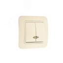 Lillium крем/крем выключатель  2 кл с подсв