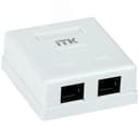 Розетка информационная настенная RJ-45 категория 6.2 порта