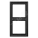 Рамка 2-я для горизонтальной/вертикальной установки  Серия- LS990  Материал- металл  Цвет- алюминий дарк
