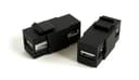 Вставка Hyperline KJ1-USB-A2-BK Вставка формата Keystone Jack с проходным адаптером USB 2.0 (Type A)