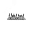 Набор насадок торцевых 1/2"DR с вставками-битами шестигранными на дрежателе, H4-H10, 7 предметов