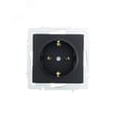 VESNA Розетка с/з чёрный бархат Lezard