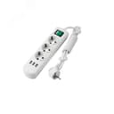 LETITIA Удлинитель с/з 3 входа 2 метра с выключателем c USB разъёмом 721-0302-302U Lezard