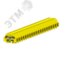 Клемма TB концевая 2-2 с бок. подключ. с защелк. ножками, сечение 1,5 мм. кв., желтая SUPU