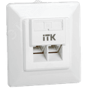 Розетка информационная внутренняя RJ45 кат. 6 UTP 2 порта ITK