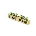 Шина PEN "ноль-земля" (6x9мм) 6 отверстий латунь крепеж по центру EKF PROxima (sn0-63-06)