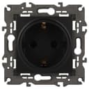 Розетка 1-м СП Эра Elegance 14-2101-05 16А IP20 16AX 250В 2P+E Schuko антрацит Эра Б0034269