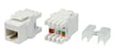 Вставка RJ-45 (8P8C) Hyperline KJ8-8P8C-C6-180-WH