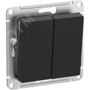 ATLASDESIGN AQUA Выключатель 2-клавишный, IP44, сх.5, 10АХ, механизм, КАРБОН