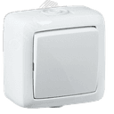 Выключатель одноклавишный наружный белый IP44 16А