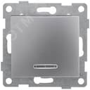 Выключатель одноклавишный Bravo инд, механизм, 10А, 250В, серебро