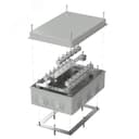 Коробка огнестойкая для кабель-канала 40-0460-FR2.5-4-П Е15-Е120 с термопредохранителем RAL9005 85х85х45 (44 шт/кор)