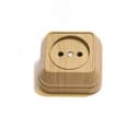 накладная дуб розетка б/з (квадрат)