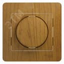 Диммер поворотно нажимной, LED, RC, 630 Вт, дерево дуб