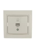 Розетка компьютерная 1-м СП Mira RJ45 крем./крем.. LEZARD 701-0303-139