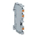 Клеммная колодка пружинная 4 Push-in 3 вывода серая EKF