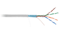 Кабель внутренний экранированный F/UTP EC-UF004-5E-PVC-GY 4 пары, Cat.5e (Класс D), 100МГц бухта 305м NetLan