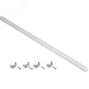 Профиль алюминиевый для светодиодной ленты 1616 накладной угловой 2м с комплектом аксессуаров (опал) IEK