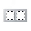 Рамка двухпостовая ATLASDESIGN NATURE, СТЕКЛО АЛЮМИНИЙ