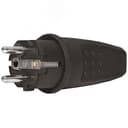 Вилка прямая однофазная (каучук) "UNIVERSAL"