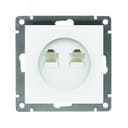 Розетка компьютерная двухместная UNIVersal серия Афина с/у, 1А, RJ45, белая (еврослот), механизм