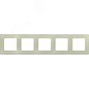 ETIKA Рамка 5 постов слоновая кость