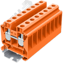 Клемма TU 1-1 винтовая сечение 16 мм. кв., оранжевая