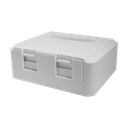 Корпус розетки Suprlan для двух вставок типа Keystone Jack, белая