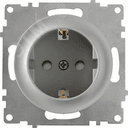 Розетка с заземлением, защитные шторки, винтовые контакты, цвет серый (серия Florence) 2172833 ССТ