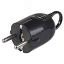 Евровилка угловая с ушком черная 16А