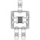 Взрывозащищенная клеммная коробка из алюминия TBE-A-12-(6xCBC.2)-2xKA2MHK(A)-1xKA2MHK(C)1Ex e IIC Т5 Gb / Ex tb IIIC T95°C Db IP66
